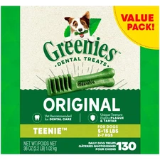 GREENIES Original TEENIE Natural Dental Dog Treats Pack of 130