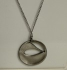 Vintage Pewter Kenneth Kantro Preening Loon Pendant Sterling Chain Necklace — photo 3