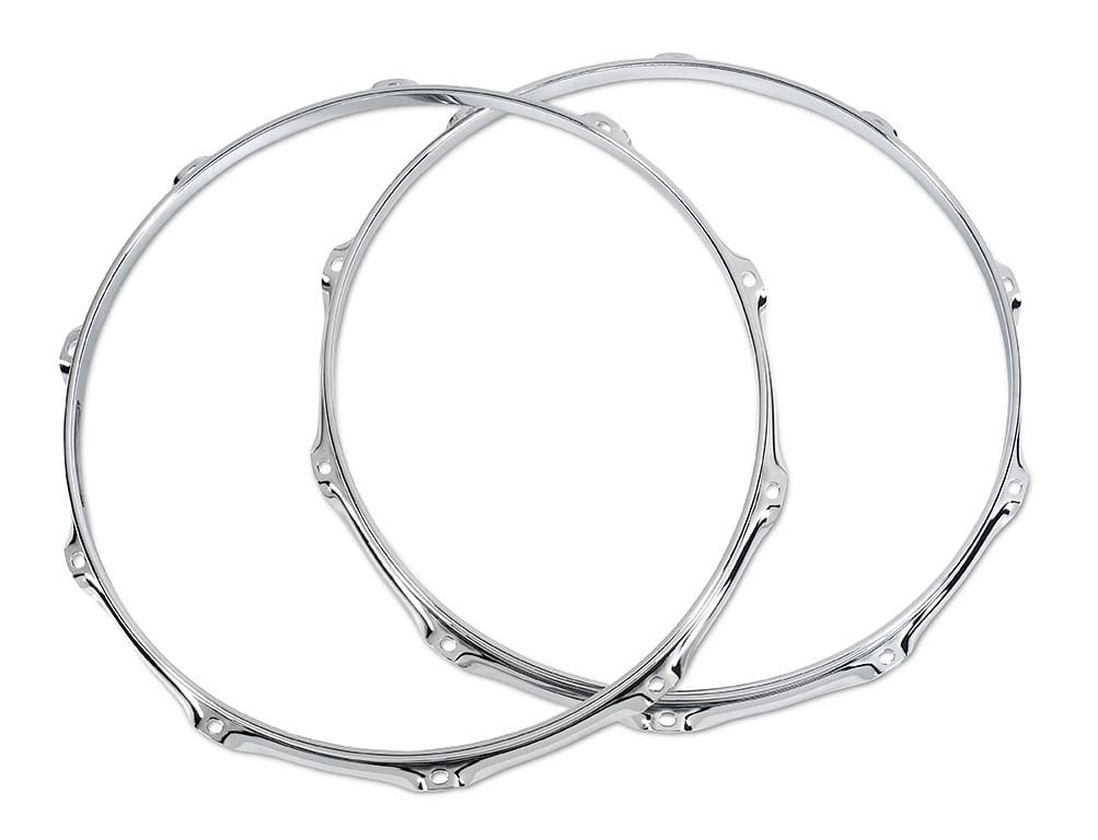 DW True Hoop 14" 10 Lug Snare Batter & Resonant Pair - Chrome