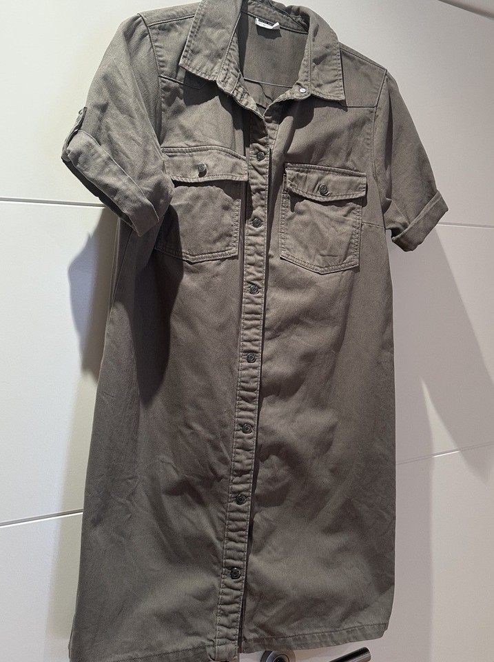 Noisy May Women’s Denim Dress Buttons Collar Size M