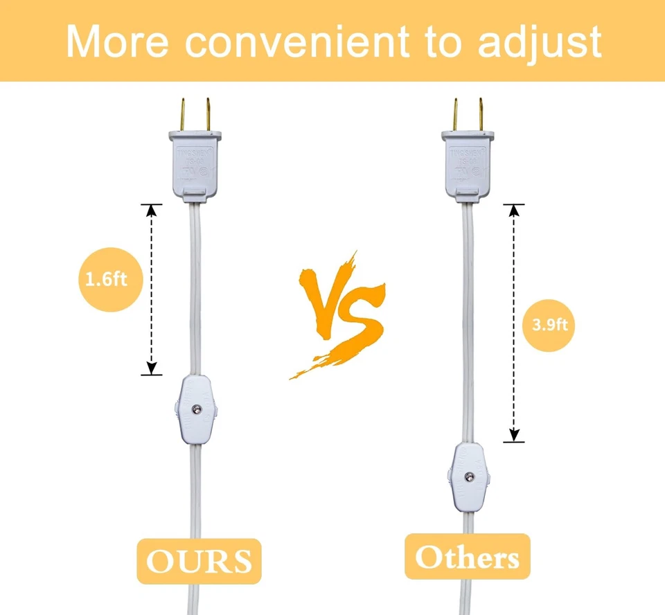 4 Pack Chainable Accessory Cord with C7 LED Light Bulb, 6 Ft Indoor Blow Mold - Image 3 of 4