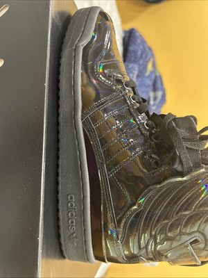 Size 9 - Jeremy Scott x adidas Forum Wings 4.0 Black Opal