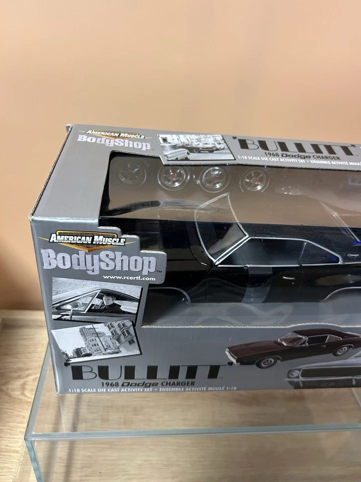 RARE STEVE McQUEEN BULLITT MOVIE CAR 1/18-68 BLACK CHARGER ERTL AMERICAN MUSCLE - Image 2 of 4