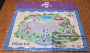 RARE Five Castles Disney Tiny Kingdom Third Edition Canvas Map Inc Logo Pin