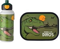Mepal Campus Pausenset Dino Trinkflasche Brotdose Bento-Einsatz 2-Teilig