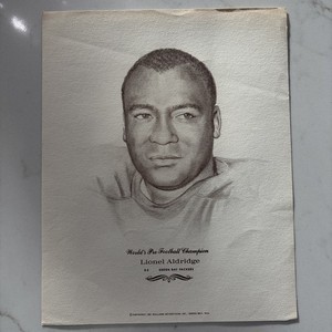 1967 Green Bay Packers World's Pro Football Champion Sweetland 8"x10" Aldridge
