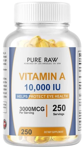 Vitamin A 10,000iu - 250 Softgels Gluten Free & Non-GMO USA MADE
