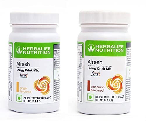 Herblife 2 Afresh Energy Drink Mix | Ginger and Cinnamon Flavor