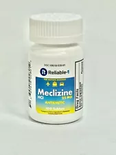 Meclizine HCL 25mg Tablets 100 ea (Compare to Bonine) Chewable Exp. June 2027
