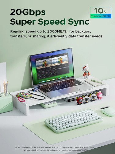 ORICO 20Gbps NVME PSSD 2TB 1TB 512GB Portable Solid State Drive 2000MB/S - 第 6/9 張圖片