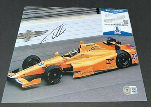 Fernando Alonso Podpis 8x10 Foto 17 Indy 500 Formula 1 Mclaren F1 Avtomobilnyj B Ebay