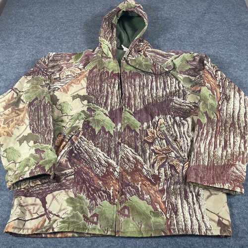 VTG Realtree Camo Jacket Mens XXL 2XL Green Camouflage Hunting USA Made Fleece
