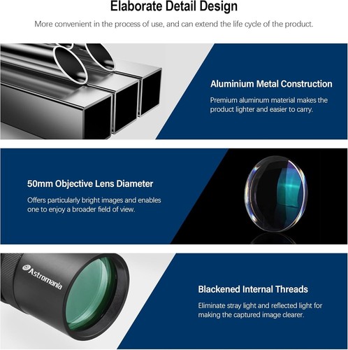 Fully Multi-Coated 9x50 Finderscope - Compatible with Major Telescope Brands - Picture 4 of 9