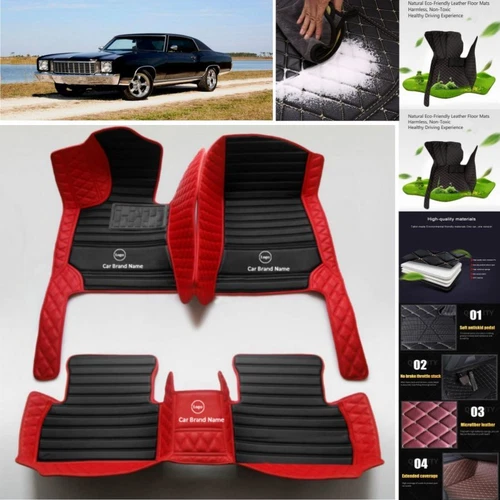 For Chevrolet Monte Carlo 2000-2025 Car Floor Mats Waterproof Custom PU Leather - Imagen 15 de 36