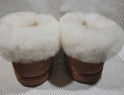 HAMMACHER SCHLEMMER The Australian Sheepskin Indoor Booties L (9.5-10) NEW Australian Sheepskin Booties - Cloud Nine Sheepskin main image 3