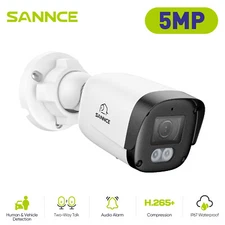 SANNCE 5MP PoE Security IP Camera Two Way Audio Outdoor AI Human Detection IP67