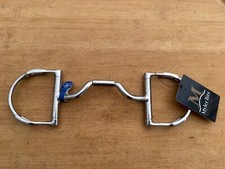 MYLER Stainless Steel Dee w Hooks Ported Barrel English Horse Bit  MB33  5"