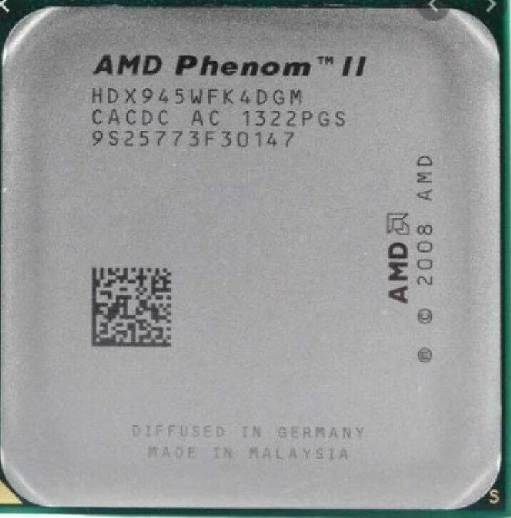 AMD Phenom II X4 945 Quad-Core 3.0 GHz HDX945WFK4DGM Socket AM3 CPU Processors - Image 4 of 4