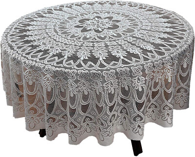 78'' Vintage Floral Lace Tablecloth Round Table Cloth Cover Wedding Party Decor