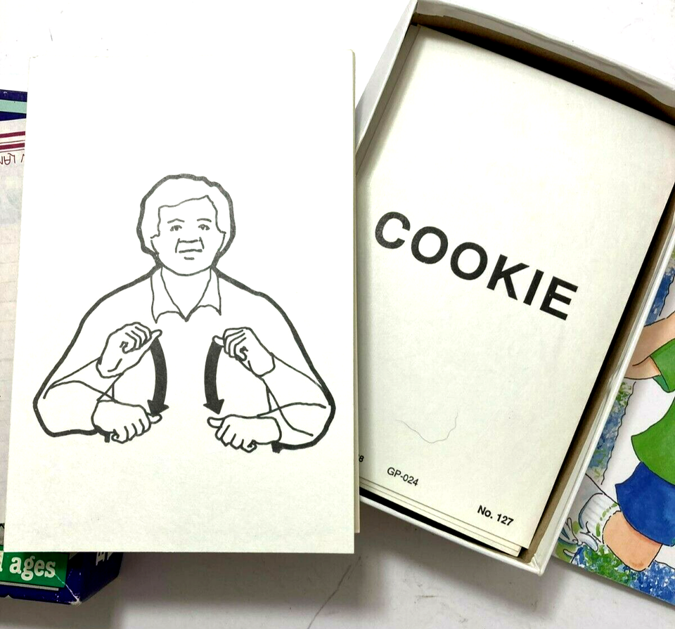 Garlic Press Basic Signing Vocabulary Cards Set B and Scholastic Sign ...