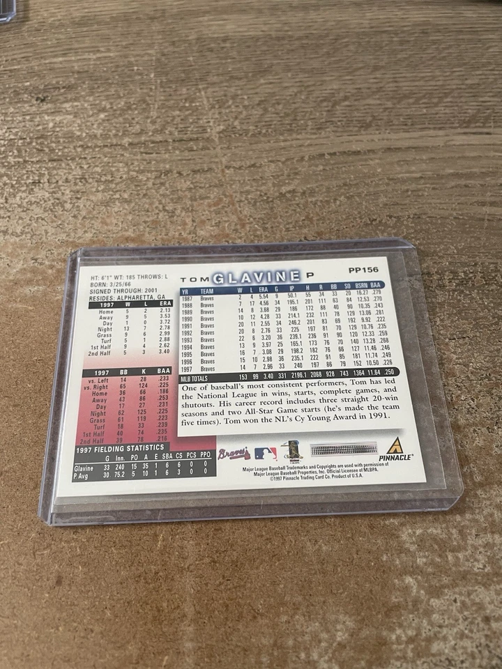 1998 Score  Artist's Proof Tom Glavine #PP156 HOF - Image 2 of 2