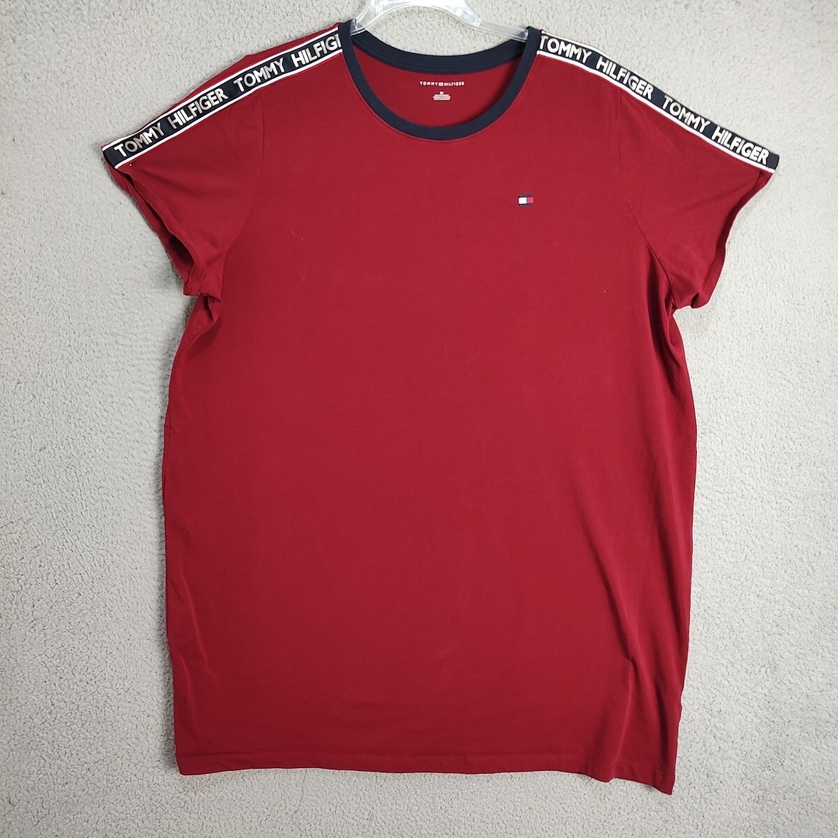 Tommy Hilfiger Tee Shirt Dress Womens 2X 18 20 Burgundy Casual Tee