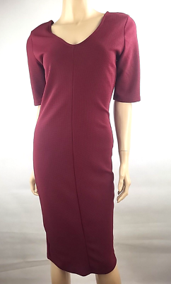 burgundy bodycon midi dress Soraya Burgundy Midi Dress