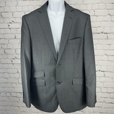 Marc Ecko Single Breast 2 Button Gray Glen Check Double Vent Sport Coat Size 40R
