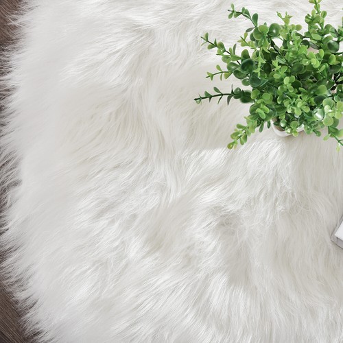Latepis Faux Fur Sheepskin Area Rugs Soft Shaggy Carpet for Living Room Bedroom - Picture 12 of 219