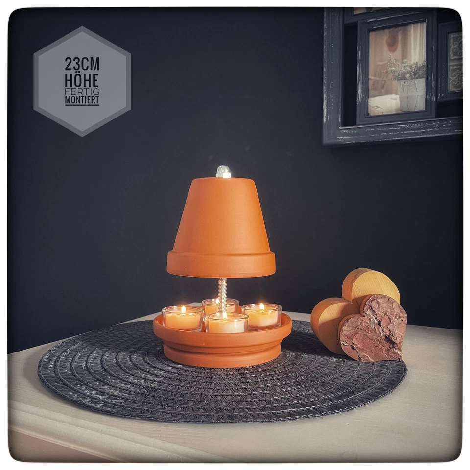 20-27cm Teelichtheizung Teelichtofen Kerzenofen Tischkamin Teelichthalter NEU - Bild 4 von 4