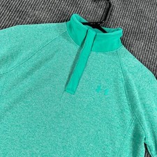 Under Armour Pullover Sweatshirt Youth Boys Large Green Large Cold Gear Loose
