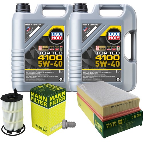 BOSCH FILTRO DE Aceite 5L Liqui Moly Top Tec 4100 5W-40 para Opel Saab