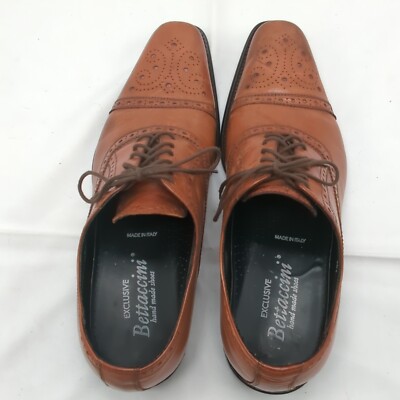 Bettaccini Handmade in Italy All Leather Brogue Dress Shoes  display picture 1
