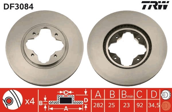 Bremsscheibe Honda P. Accord 2.0-2.2 91-98-image