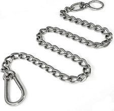 Dog Chain Leash, 304 Stainless Steel Dog Short Lead Metal Heavy Duty Chain DIY D