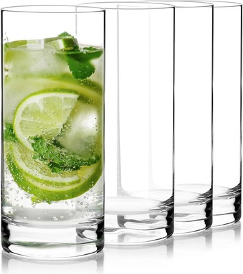 Luigi Bormioli Classico Set of 4 Beverage Glasses, 16.25 Oz. Cocktail Clear 