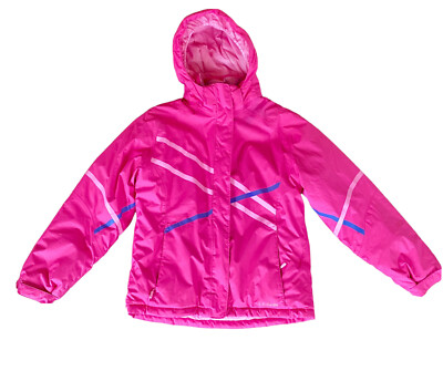 LL Bean Thinsulate Hooded Jacket Coat Pink Winter Ski Snow Girls