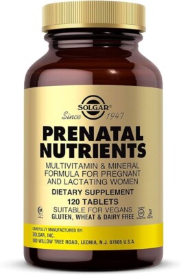 2 Solgar Prenatal Nutrients 120 Tablets  (Pack Of 2 Units) Fantastic Results
