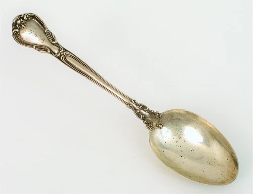 ANTIQUE GORHAM 1895 CHANTILLY STERLING SILVER SERVING SPOON NICE PATTERN 8" 60G