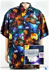 High Seas Trading Co. Shirt AOP Planet Space Short Sleeve Button Up Size 3X NEW