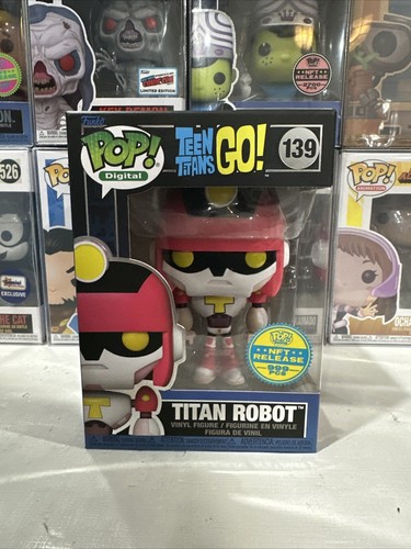 Funko Pop! Teen Titans Go! Titan Robot #139 Funko Droppp LE 999 PC Grail - Picture 2 of 8