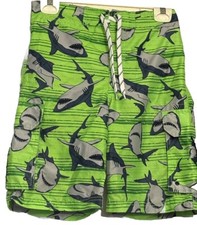 PLACE Youth Boy  s Swimming Trunks Board Shorts Size XL 14 Sharks Lined Adjust