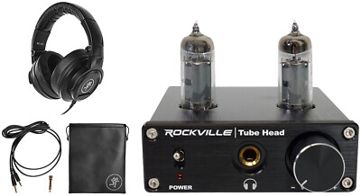 Mackie MC-250 Closed-Back Studio Monitoring Headphones+Tube Headphone Amp