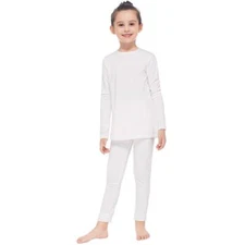 Thermal Underwear for Girls Fleece Lined Long Johns Set Kids Base Layer Ultra...