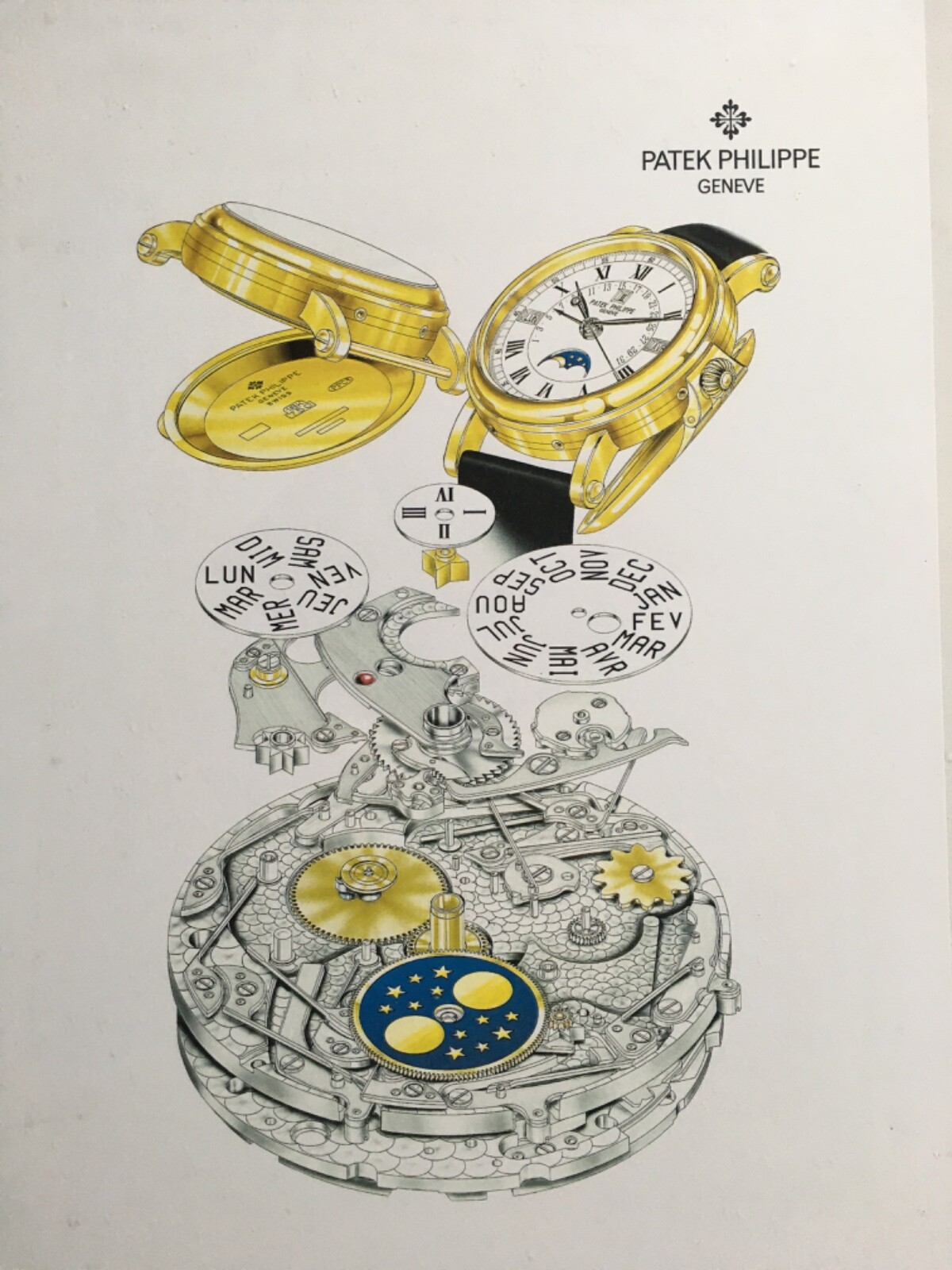 Set of vintage Patek Philippe very rare technical prints image 4