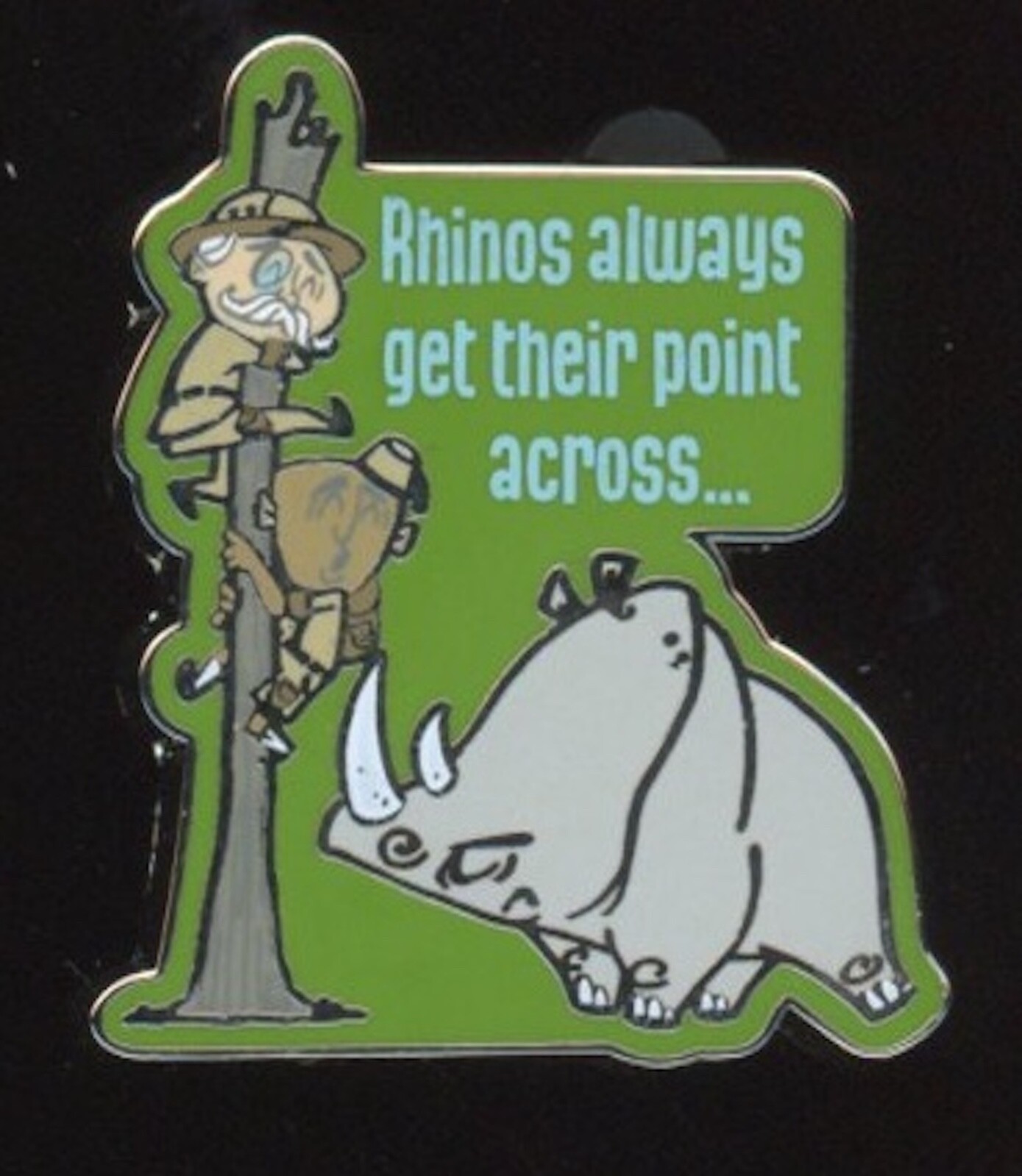 Jungle Cruise Puns Explorer Rhino Point Across Disney Pin