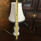 floral ceramic lamp pastel daisy design blue yellow pink white w/ new shade — photo 4