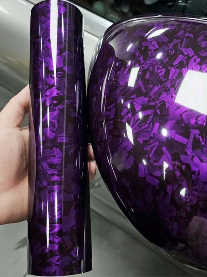 Gloss Carbon Fiber Car Vinyl Wrap Air Release Sticker Sheet Film 20x152cm eBay