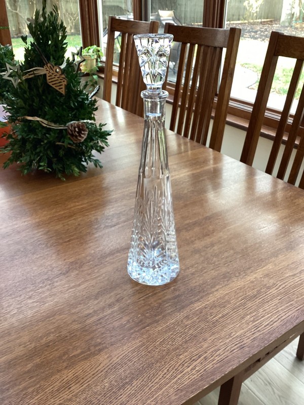 Beautiful Tall Cut Glass Decanter