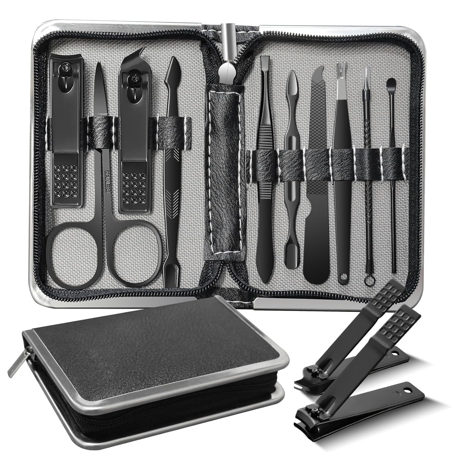 Manicure Set Personal Care Mens Grooming Kit 10 In 1 Professional Manicure Kit